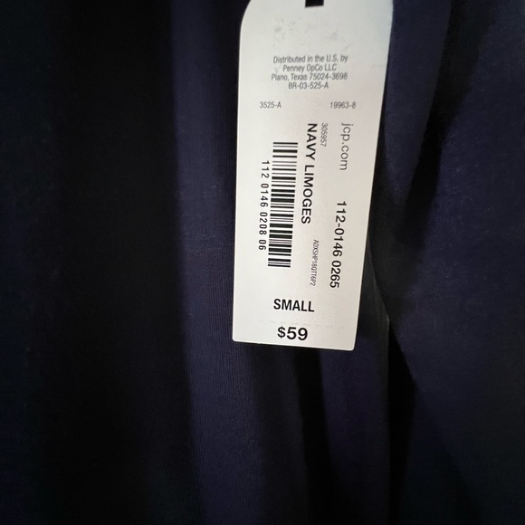 Ambrielle Sleepwear Navy Limoges Hooded Loungewear Top Size Small - Picture 3 of 4
